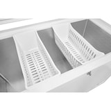 thumbnail of Exquisit Gefriertruhe GT400-HE-041E weiss | 371 l Nutzinhalt | 4*-Gefrieren | Schnellgefrieren | 2-in-1 Gerät | Rollen