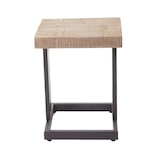 thumbnail of Sgabello tavolino salotto soggiorno HWC-A15 legno di pino metallo 32x36x48cm