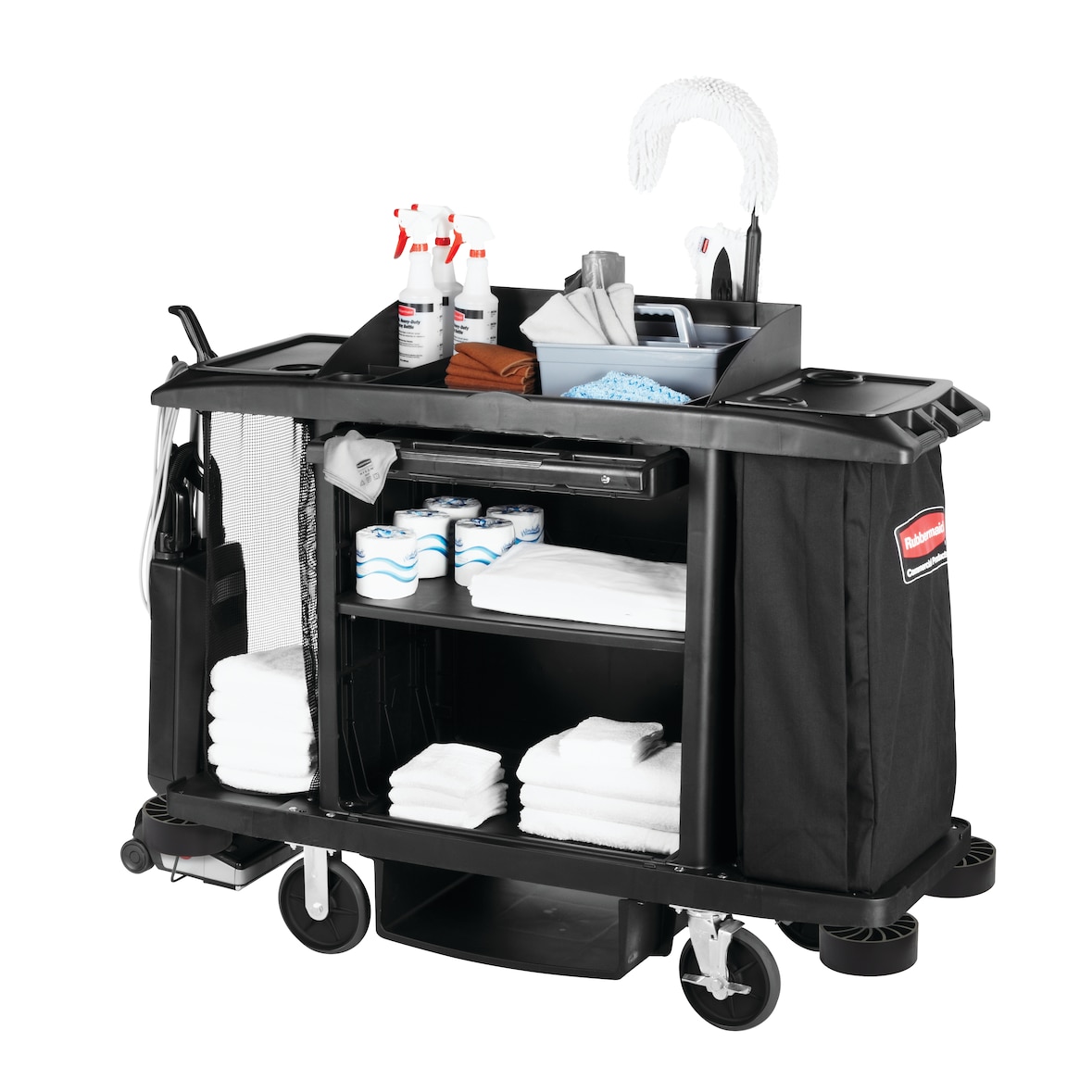 Rubbermaid Chariot d’étage grand format traditionnel Executive - Noir