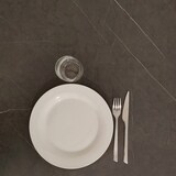 thumbnail of Restootab - Tavolo bistrot 70x70cm laminato marquina canti ottone
