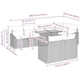 thumbnail of vidaXL 9-teiliges Garten-Essensemble mit Kissen in Schwarz aus Poly Rattan und Akazie