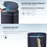 thumbnail of Poubelle Cuisine Automatique - Logan - Kitchen Move - 58 L - Inox Gris Mat Avec Cerclage