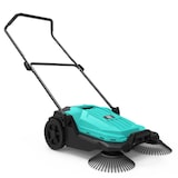 thumbnail of Handkehrmaschine mit 2 Bürsten Mechanische Kehrmaschine Blatt Schmutz Kehrbreite 63 cm Behälter 20L Terrassenreinigung Alleen INTEC