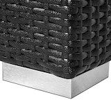 thumbnail of tectake Lot de 2 bains de soleil en rotin et aluminium avec table et housse de protection - noir - 401500