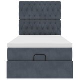 thumbnail of vidaXL Ottoman-Bett mit Matratzen & LEDs Dunkelgrau 80x200 cm Samt