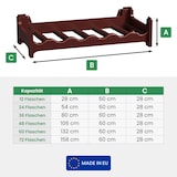 thumbnail of ARTECSIS Weinregal stapelbar Kunststoff für 24 Flaschen, stabiles Flaschenregal für Gastronomie und Lagerraum, erweiterbare Weinlagerung, Braun