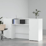 thumbnail of Bureau de réception blanc 200x50x103,5 cm bois d'ingénierie Modèle Atlas Infinite Pure