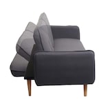 thumbnail of Schlafsofa HWC-J18, Couch Klappsofa Gästebett Bettsofa, Schlaffunktion Stoff/Textil 185cm ~ anthrazit-grau