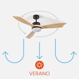 thumbnail of Ventilador de Techo con Luz 3 Aspas 56W 6 Velocidades Nueva York Negro Dayron