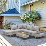 thumbnail of Outsunny Salotto da Giardino Divani da Esterno in Rattan Grigio