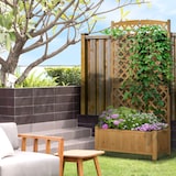 thumbnail of Outsunny arriate de jardín con enrejado jardinera con celosía macetero con soporte para trepadora cultivos plantas flores para patio 90x45x180 cm