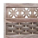 thumbnail of Estantería HWC-K86, estantería de pie para vivir, plegable 4 estantes, madera 110cm ~ marrón, mimbre marrón