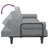 thumbnail of Canapé-lit avec accoudoirs gris clair tissu Modèle Tervione