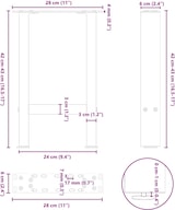 thumbnail of Helloshop26 - Set aus 2 pulverbeschichteten Stahl-Couchtischbeinen 28 x 43 cm modernes Design mit Nivellierfüßen aus Naturstahl 02_0057515