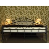 thumbnail of vidaXL Bett mit Matratze Schwarz Metall 180×200 cm