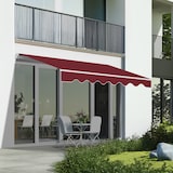 thumbnail of Wasabi - Toldo Exterior Enrollable 3x2,5 Granate - Lona Poliéster – Estructura Aluminio Inclinación Regulable