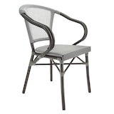 thumbnail of Ligne CHR Fauteuil Biarritz, structure aluminium, assise/dossier textylène, gris