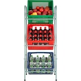 thumbnail of tectake Rek voor 3 drankkratten - grijs - 401727