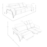 thumbnail of Angel Cerdá Sofá de relaxamento de 3 lugares em pele de areia 6264C 213 x 111 x 104