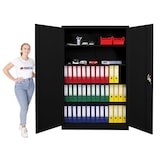 thumbnail of PROREGAL Mega Deal 4x Flügeltürenschrank ELEPHANT Metall Aktenschrank komplett montiert abschließbar 180x120x40cm Stahl 4 Ebenen Stahlschrank Schwarz