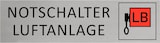 thumbnail of CombiCraft Aluminium Türschild Notschalter Luftanlage 165x45mm mit 3M-Tape zur Befestigung, einfache Kennzeichnung von Räumen und Bereichen