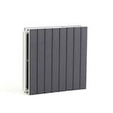 thumbnail of Ausziehbarer rechteckiger Gartentisch, Struktur aus Stahl und Tischplatte aus Polypropylen in Holzoptik, 10 Sitzplätze, klappbar –TOBIA– Weiß/Schiefer