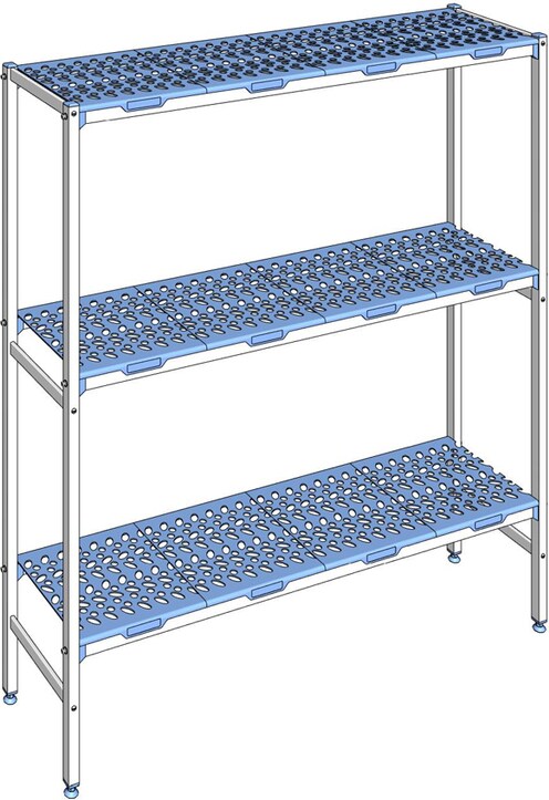 Tournus Equipement Rayonnage à clayettes amovibles 3 niveaux 175 x 159,4 x 40 cm Tournus - PLA1594