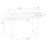 thumbnail of Angel Cerdá Console rectangulaire en noyer et acier chromé 3000C 120 x 39 x 75