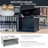 thumbnail of HMF 65704-07 Serverschrank 19 Zoll, 4 HE, 51 x 40 x 22,5 cm, Lichtgrau
