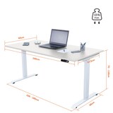 thumbnail of Schreibtisch elektrisch höhenverstellbar, Ergonomische Arbeitstisch, Gestell und Tischplatte