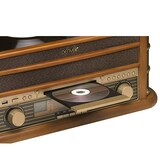 thumbnail of Lecteur de disques vinyles MCR-50MK3 Design rétro. Radio FM/AM, CD, Cassette. Haut-parleurs 5W. Fonction REC, Boîtier en Bois