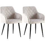 thumbnail of Set di 2 sedie da pranzo in velluto Monett grigio/Metallo nero opaco