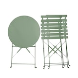 thumbnail of SVITA BERLIN Bistroset Metalen Zitgroep Balkon Opvouwbare Tafel Stoelen Mint