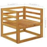 thumbnail of vidaXL 7-tlg. Garten-Lounge-Set mit Auflagen Creme Massivholz Akazie