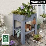 thumbnail of WAGNER GreenFAMILY Hochbeet GreenBOX Light - 53,5 x 53,5 x 70 cm, Massivholz anthrazit, Regalboden&Pflanztasche-25035001