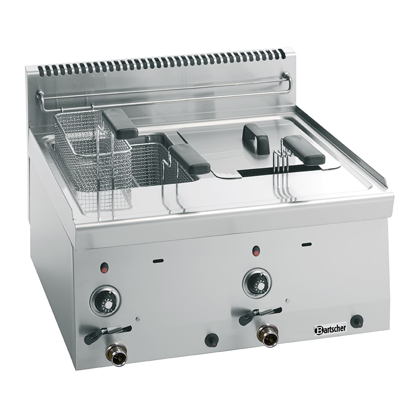 Friteuse | SERIE 600 | Gas | 8+8L | 13.4kW | Aftapkranen | 600x600x290(h)mm