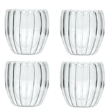 thumbnail of Intirilife 4x Doppelwandiges Thermo Glas - Striped Style - 190ml - Mundgeblasen isoliert für Latte Macchiato, als Teeglas oder Kaffeeglas mit Henkel