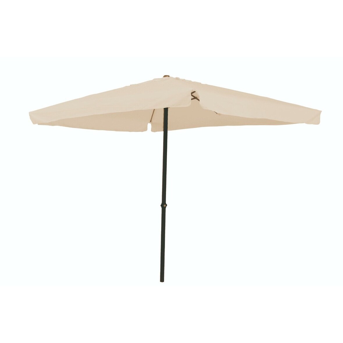 Garden Friend Ombrellone Quadro Copertura in Poliestere Struttura in acciaio Con Manovella 3x3 m x 2,7 h m Ecru