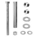 thumbnail of ECD Germany Universalachse Ø16x105 mm – Verzinkte Stahlachse für Schubkarrenrad, Achsenset mit Unterlegscheiben & Mutter, Ersatzachse für Schubkarre