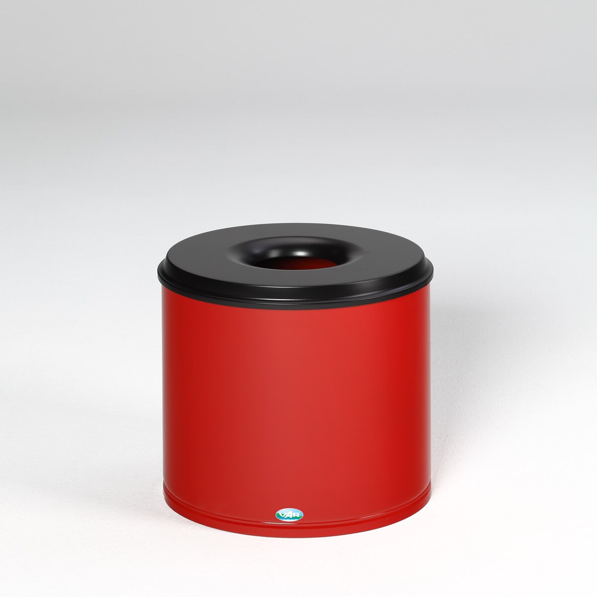 PROREGAL Selbstlöschender Papierkorb | 50 Liter, HxBxT 53x37x37cm | Verzinkter Stahl | Rot | Papiereimer Mülleimer für Papier