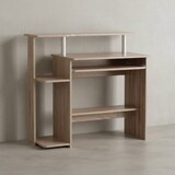 thumbnail of Computertisch WL1.171 Sonoma 94x90,5x48,5 cm Laptop Tisch Modern mit Tastaturauszug, PC-Tisch mit Drucker-Ablage platzsparend, Schreibtisch für