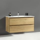 thumbnail of Alpenberger Waschbecken mit Unterschrank 100 cm Breit | Waschtisch mit Waschbeckenbeckenunterschrank | Badmöbel Set mit Led-Badspiegel mit Beleuchtung