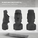 thumbnail of ECD Germany Moai Figur 78 cm Anthrazit Steinguss Kunstharz Wetterfest Osterinsel Statue Gartenfigur Skulptur