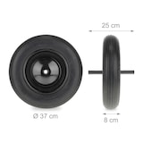 thumbnail of Relaxdays Schubkarrenrad 3.50-8, Vollgummireifen mit fester Achse, Stahlfelge, Ersatzrad Schubkarre, 120 kg, schwarz