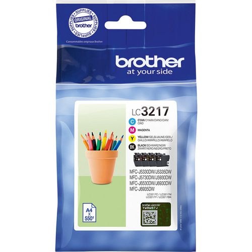 Brother LC-3217 Original Tintenpatrone Schwarz, Cyan, Magenta, Gelb Multipack 4 Stück