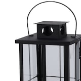 thumbnail of 2tlg Metall XXL Laternen Set Schwarz Gartenlaterne Windlicht H58/45cm