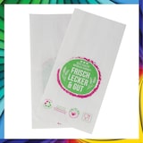 thumbnail of DayBays 10000 Stk. Bäckerfaltenbeutel 28+8x35 cm Typ 646 mit neutralem Druck Kraftpapier weiss gefädelt