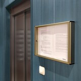 thumbnail of ARREGUI PAN46 Panel de Anuncios de aluminio con capacidad para 2 hojas DIN A4, con cerradura de llave, dorado