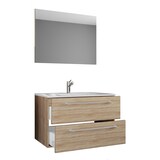 thumbnail of VCM Badmöbel Waschtisch Badinos Sonoma-Eiche H. 107 x B. 80 x T. 46 cm
