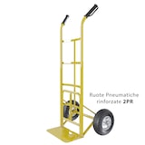 thumbnail of Carrello A Mano Portapacchi Portata 250 Kg Ribalta Acciaio Tubolare Ruote Pneumatiche Rinforzate Trasporto Pacchi Portacasse 63 x 53 x 116 Cm Giallo